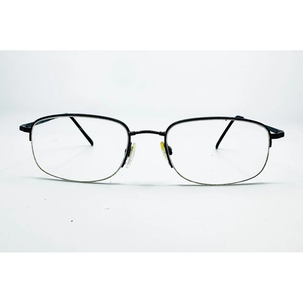 Perry Ellis Eyeglasses Mens Gunmetal Metal Rectangular Frame 2506A 54-19-140
